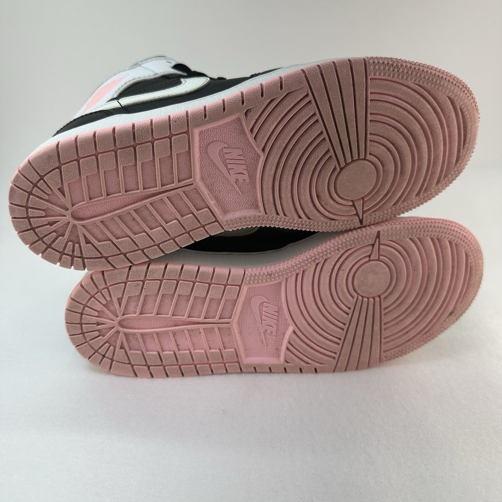 Air Jordan 1 Mid GS 5Y Black White Arctic Punch Pink 555112-061 Sneakers - Picture 13 of 16